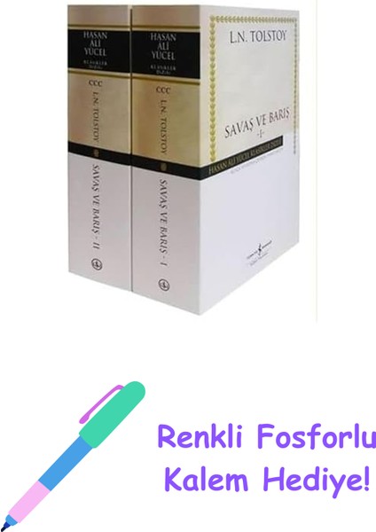 Savaş ve Barış - 2 Cilt + Renkli Fosforlu Kalem