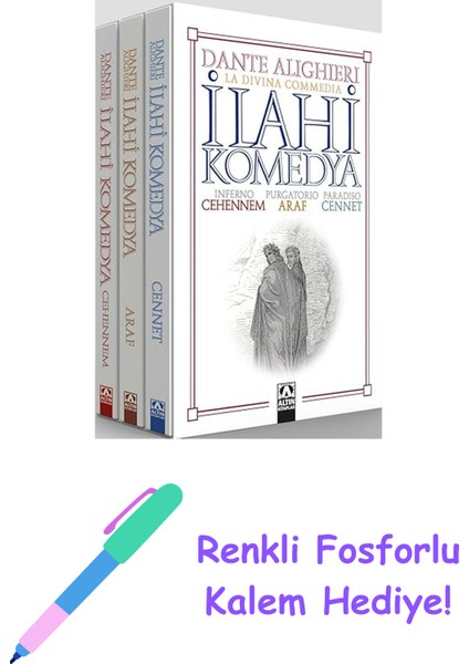 Ilahi Komedya: 3'lü Set Özel Kutulu + Renkli Fosforlu Kalem