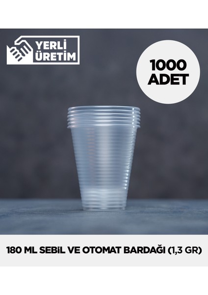 180 ml Plastik Sebil ve Otomat Bardağı 1000 Adet