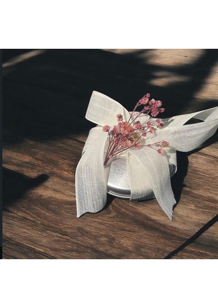 Teneke Kokulu Mum Vanilya Kokulu Gül Teni