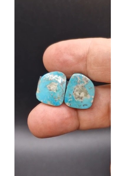 13.00CT 17.8X14.5MM Natural Pair Tibetian Turquase