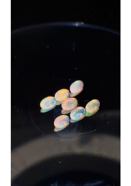 2.04CT 6X4MM 7pcs Lot Oval Faceted Natural Ethiopian Opal