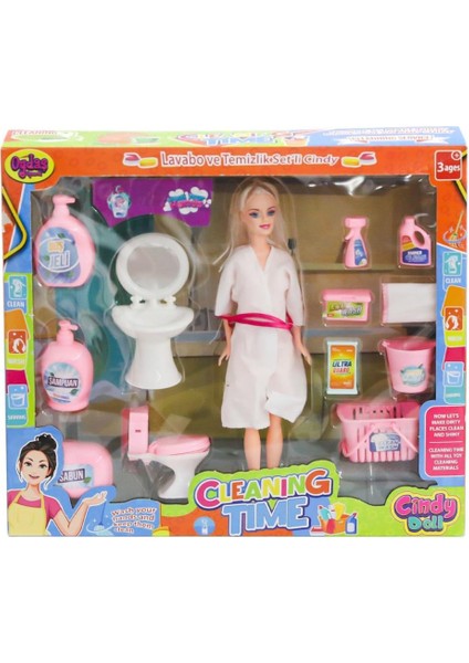 Nessiworld 02452 Cindy Doll Bebek Lavabo ve Temizlik Seti -Oydaş Oyuncak