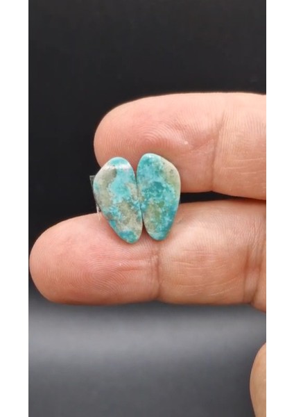 8.40CT 17.9x8.8mm Natural Pair Tibetian Turquase