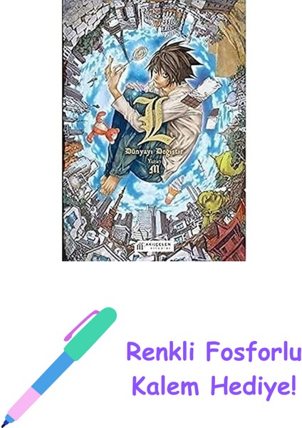 Death Note - L Dünyayı Değiştir + Renkli Fosforlu Kalem