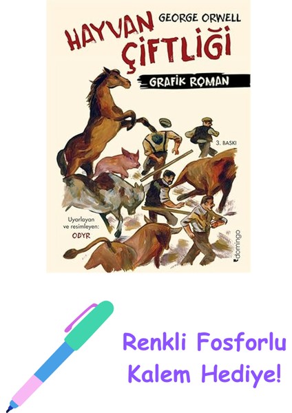 Hayvan Çiftliği - Grafik Roman (Karton Kapak) + Renkli Fosforlu Kalem