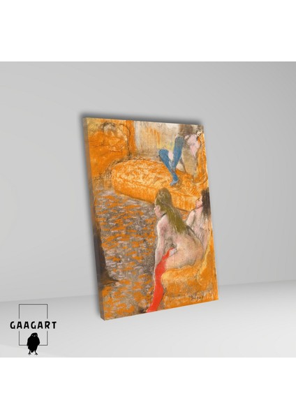 Tekli Dikey Kanvas Edgar Degas Attente Dun Client fiyatları