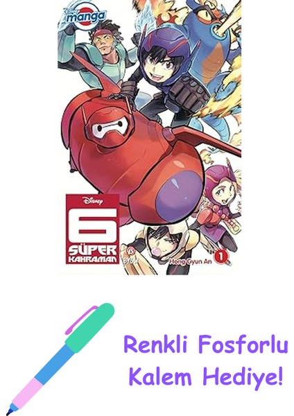 Disney Manga 6 Süper Kahraman Vol 1 + Renkli Fosforlu Kalem