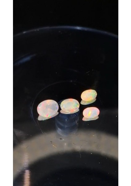 1.76CT 8x6 - 7x5 - 6X4MM 4pcs Lot Oval Faceted Natural Ethiopian Opal