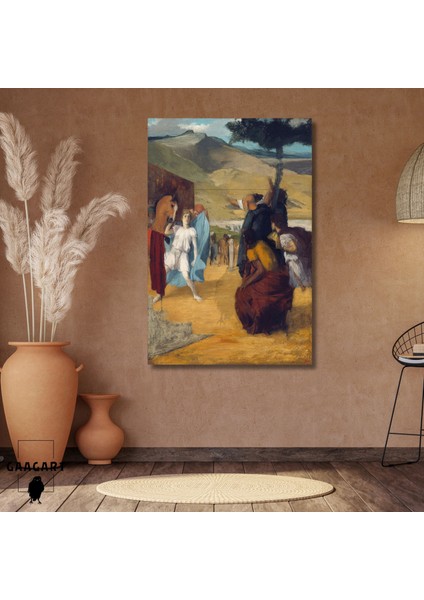 Tekli Dikey Kanvas Edgar Degas Alexander And Bucephalus