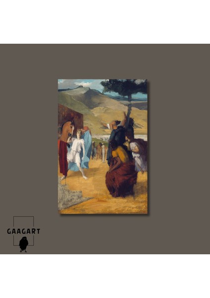 Tekli Dikey Kanvas Edgar Degas Alexander And Bucephalus modelleri