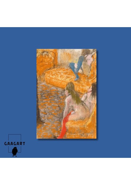 Tekli Dikey Kanvas Edgar Degas Attente Dun Client modelleri