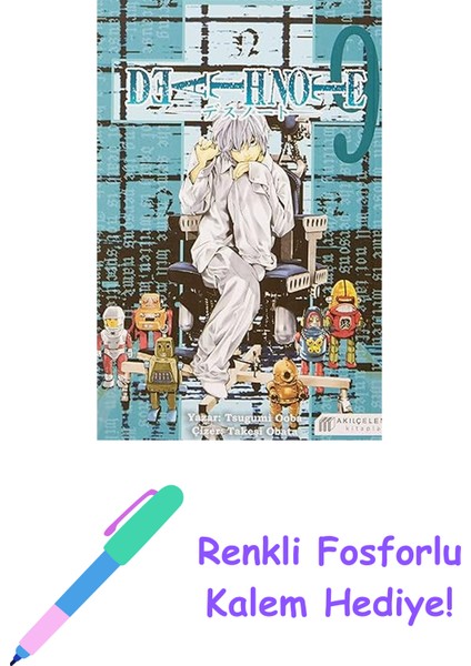 Death Note Ölüm Defteri 9 + Renkli Fosforlu Kalem