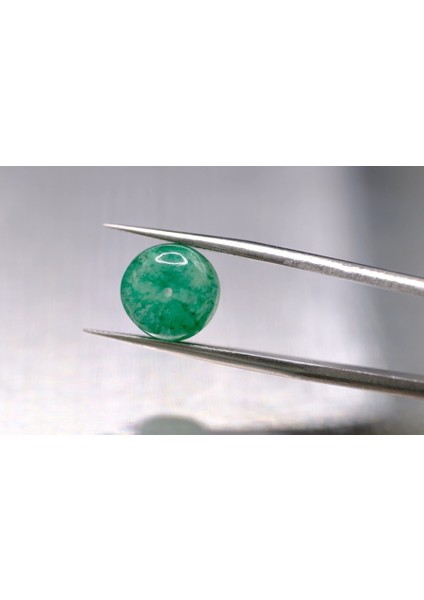2.71CT 7.5X6MM Round Natural Emerald Drilled Beads