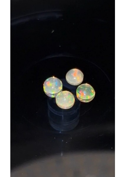 1.05CT 5mm 4pcs Lot Round Cabachon Natural Ethiopian Opal