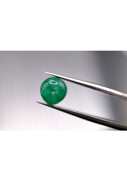 2.82CT 7.7x6.1mm Round Natural Emerald Drilled Beads