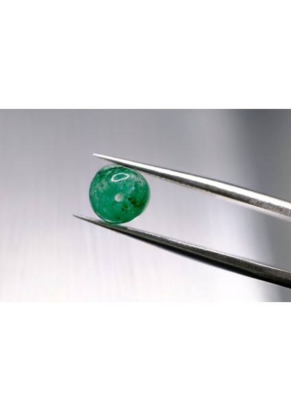 2.26CT 7x6.3mm Round Natural Emerald Drilled Beads