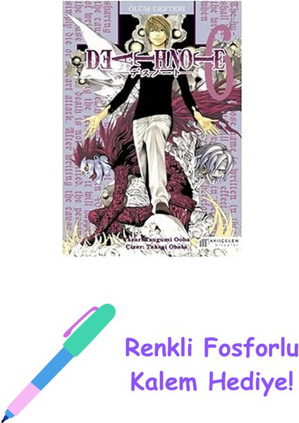 Death Note Ölüm Defteri 6 + Renkli Fosforlu Kalem