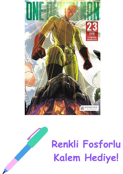 One Punch Man - Tek Yumruk 23 + Renkli Fosforlu Kalem