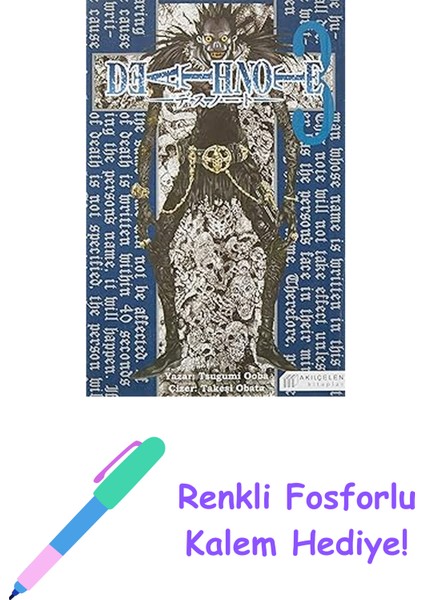 Death Note Ölüm Defteri 3 + Renkli Fosforlu Kalem