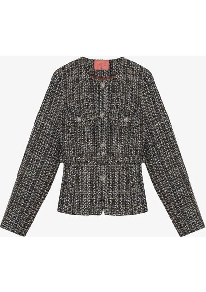 Kemerli Düğme Detaylı Tüvit Kahverengi Kadın Ceket CKT00883 fiyatları