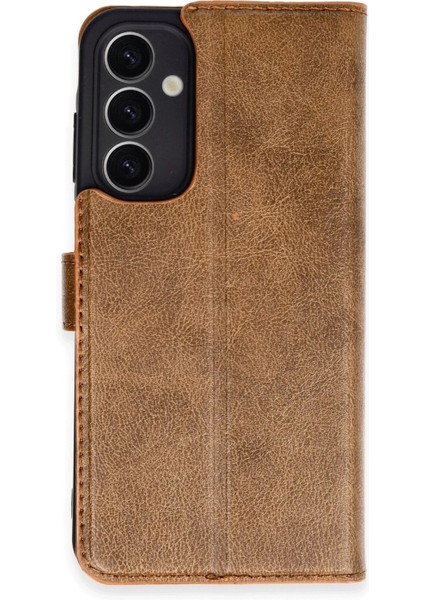 Samsung Galaxy A25 5g Kılıf Trend S Plus Kapaklı Kılıf - Taba