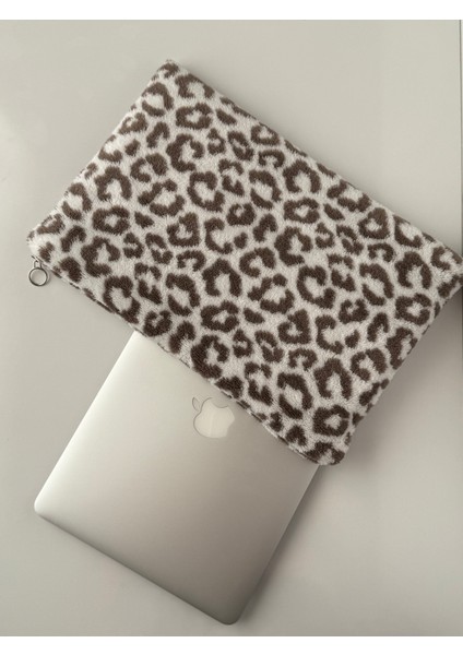 Leopar Pembe-Kahverengi Peluş 13 inc -14 inc -15 Inç - 16 inc Bilgisayar Çantası, Laptop Kılıfı, Notebook Kılıfı fiyatları