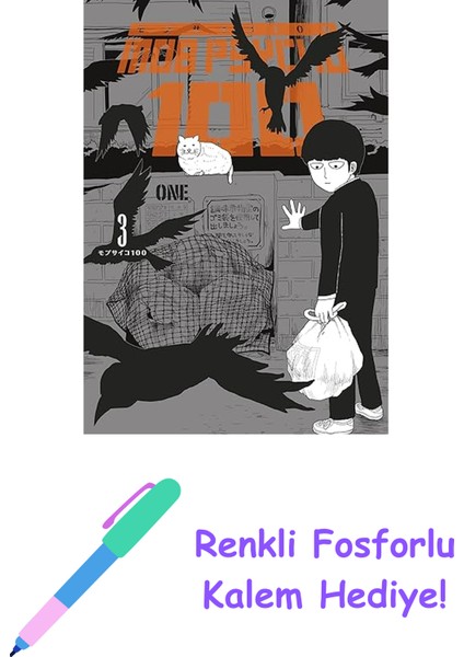 Mob Psycho 100 – 3. Cilt + Renkli Fosforlu Kalem