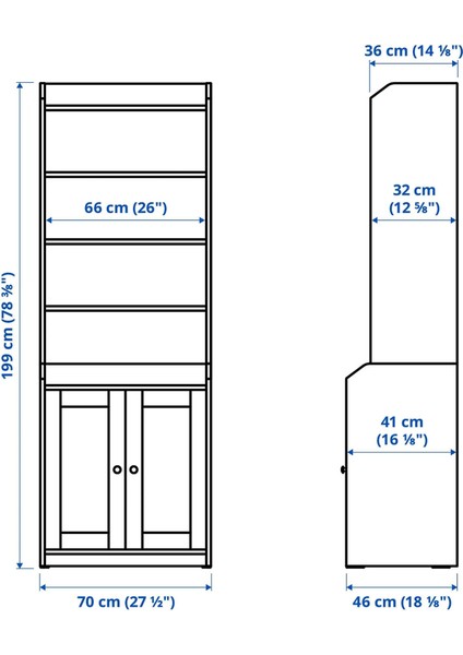 Hauga Açık Dolap Beyaz 70X199 cm fiyatları