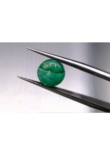 2.50CT 7.5x5.3mm Round Natural Emerald Drilled Beads