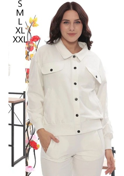 Polo Yaka Klasık Çıt Çıtlı Iki Iplik Kadın Eşofman Takımı