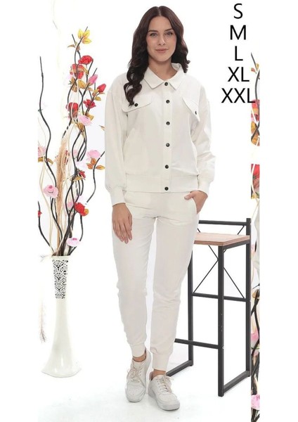 Polo Yaka Klasık Çıt Çıtlı Iki Iplik Kadın Eşofman Takımı fiyatları