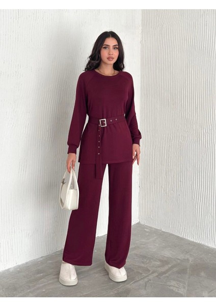 Kemerli Modal Kumaş Geniş Paça Takım fırsatları