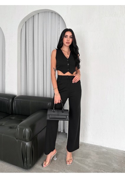 Yelek Pantolon Krep Takım modelleri
