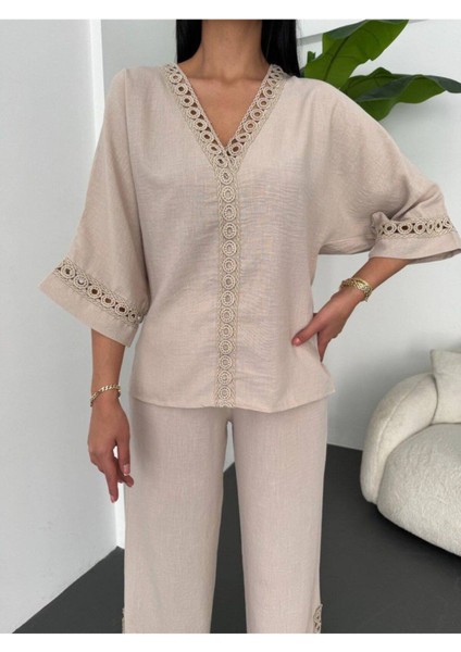 Dantelli Pantolunlu Keten Takım fiyatları