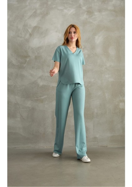 Modal Kumaş V Yaka Kısakol Eşofman Takım fiyatları