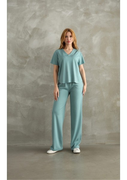 Modal Kumaş V Yaka Kısakol Eşofman Takım indirimleri