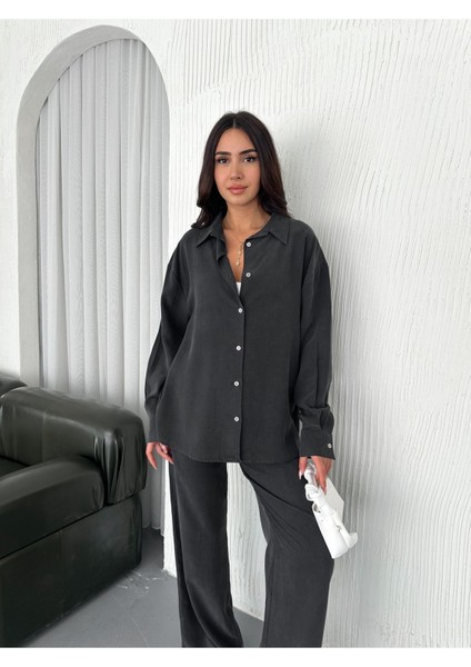 Yumuşak Doku Modal Kumaş Gömlekli Takım modelleri