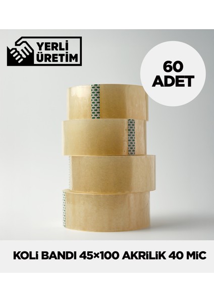 Koli Bandı 45×100 Akrilik 40 Mic - 60 Adet