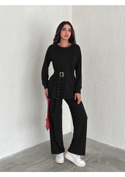Kemerli Modal Kumaş Geniş Paça Takım fiyatları