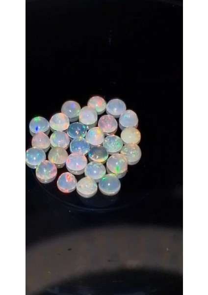 3.57CT 3.7mm 26PCS Lot Round Cabachon Natural Ethiopian Opal