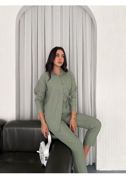 Aerobin Keten Gömlek Pantolon 2li Alt Üst Takım indirimleri