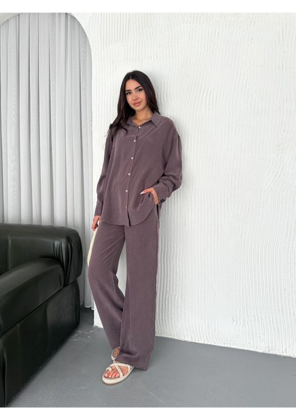 Yumuşak Doku Modal Kumaş Gömlekli Takım fırsatları