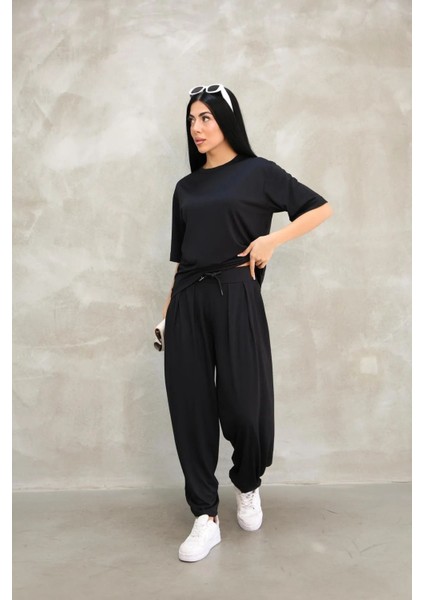 Şalvar Pantolonlu Modal Kumaş Yumuşak Dokulu Alt Üst Takım