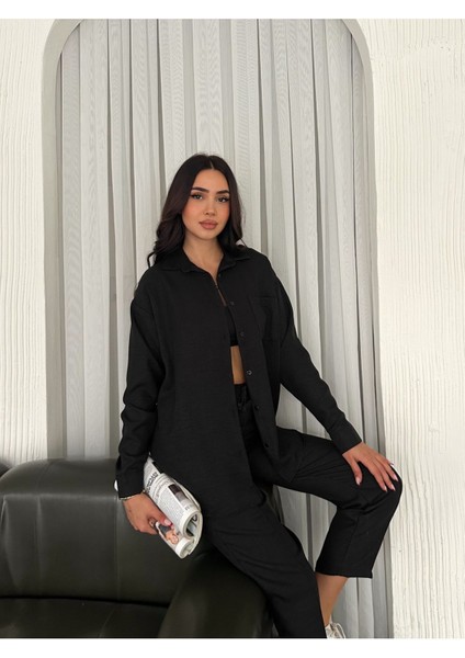 Aerobin Keten Gömlek Pantolon 2li Alt Üst Takım fırsatları