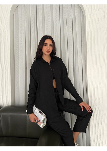 Aerobin Keten Gömlek Pantolon 2li Alt Üst Takım indirimleri