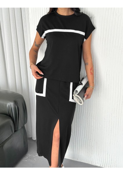 Şerit Detaylı Modal Kumaş Etekli Takım fiyatları