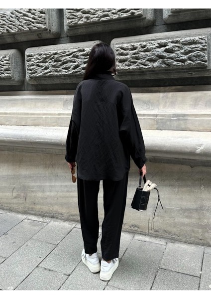 Yumuşak Doku Modal Kumaş Şalvarlı Gömlek Takım modelleri