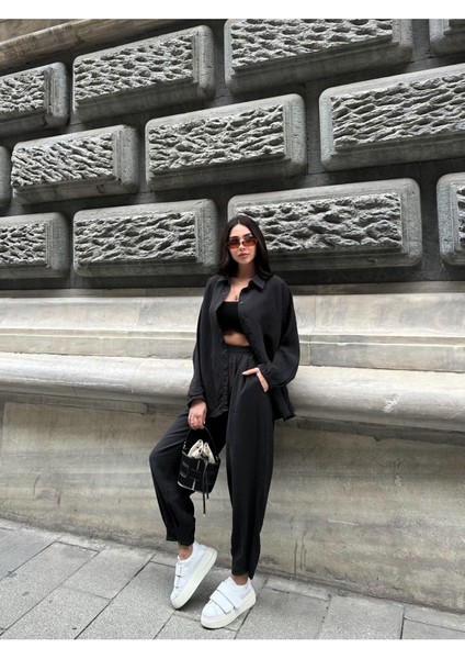 Yumuşak Doku Modal Kumaş Şalvarlı Gömlek Takım indirimleri