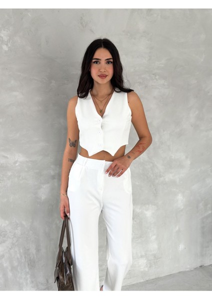 Yelek Pantolon Krep Takım modelleri